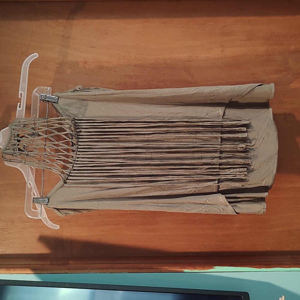 Venus Green macrame detail halter top